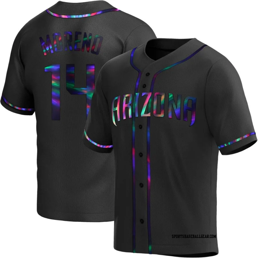 Gabriel Moreno Men's Arizona Diamondbacks Black Holographic Replica Alternate Jersey