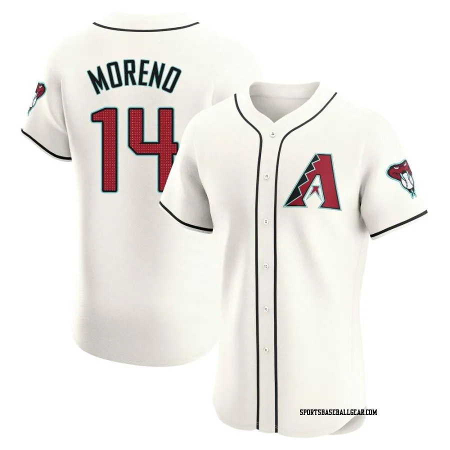 Gabriel Moreno Men's Arizona Diamondbacks Cream Elite Home Jersey