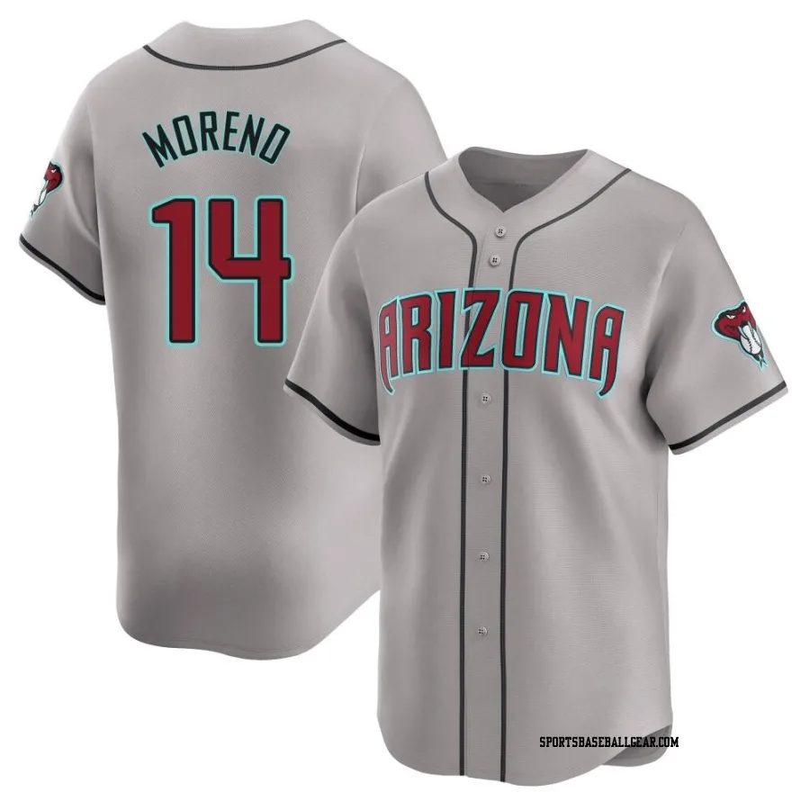 Gabriel Moreno Men's Arizona Diamondbacks Gray Limited Away Jersey