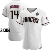 Gabriel Moreno Men's Arizona Diamondbacks White Authentic Crimson Home 2023 World Series Jersey