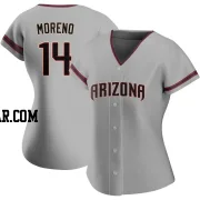 Gabriel Moreno Women's Arizona Diamondbacks Gray Authentic Road Jersey