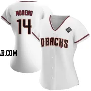 Gabriel Moreno Women's Arizona Diamondbacks White Authentic Home 2023 World Series Jersey