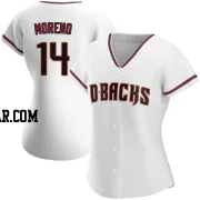 Gabriel Moreno Women's Arizona Diamondbacks White Authentic Home Jersey