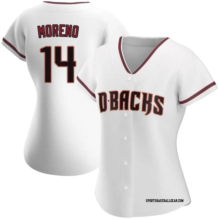 Gabriel Moreno Women's Arizona Diamondbacks White Authentic Home Jersey