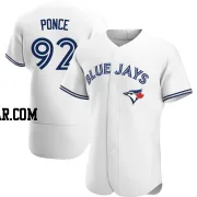 Gabriel Ponce Men's Toronto Blue Jays White Authentic Home Jersey