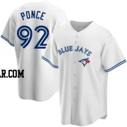 Gabriel Ponce Men's Toronto Blue Jays White Replica Home Jersey