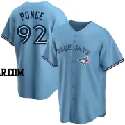 Gabriel Ponce Youth Toronto Blue Jays Blue Replica Powder Alternate Jersey