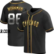 Gage Workman Men's Chicago Cubs Black Golden Replica Alternate Jersey