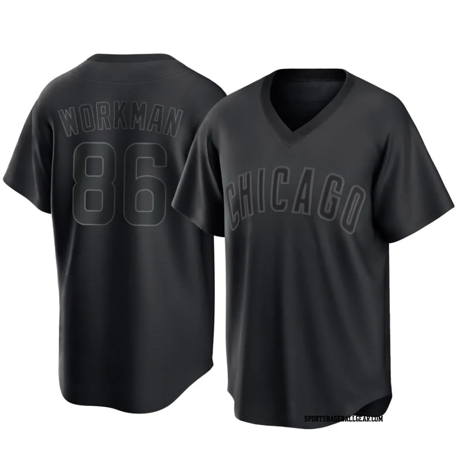 Gage Workman Men's Chicago Cubs Black Replica Pitch Fashion Jersey