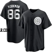 Gage Workman Men's Chicago Cubs Black/White Replica Jersey