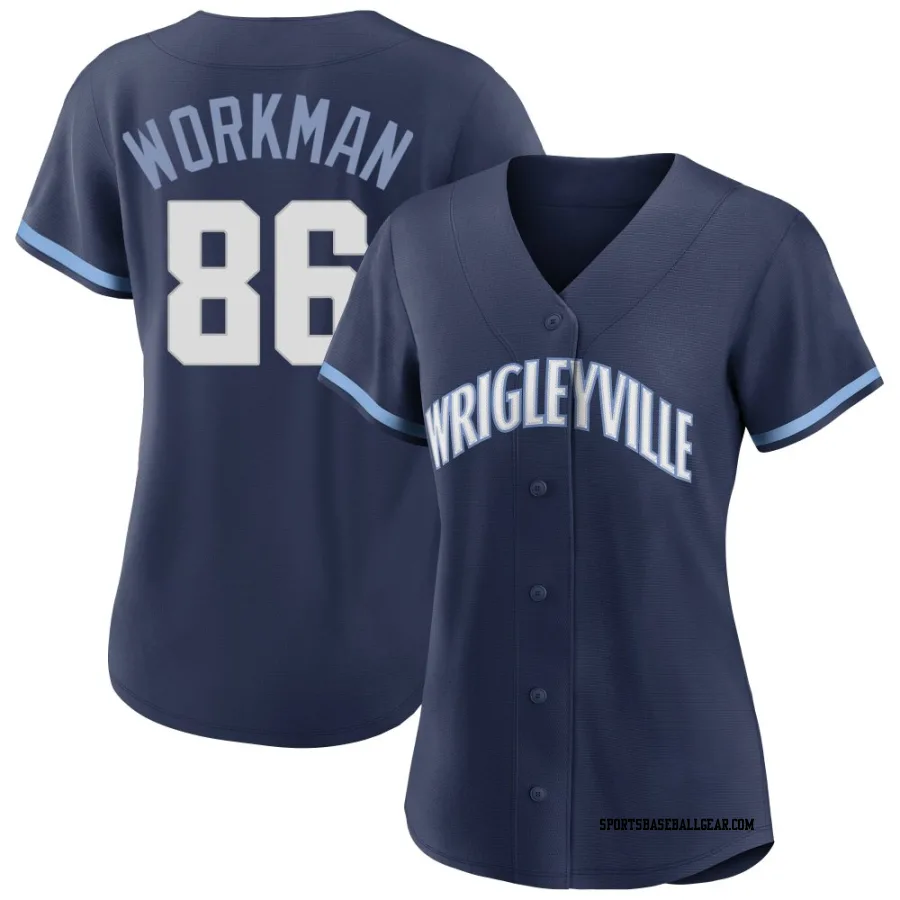 Gage Workman Women's Chicago Cubs Navy Authentic 2021 City Connect Jersey