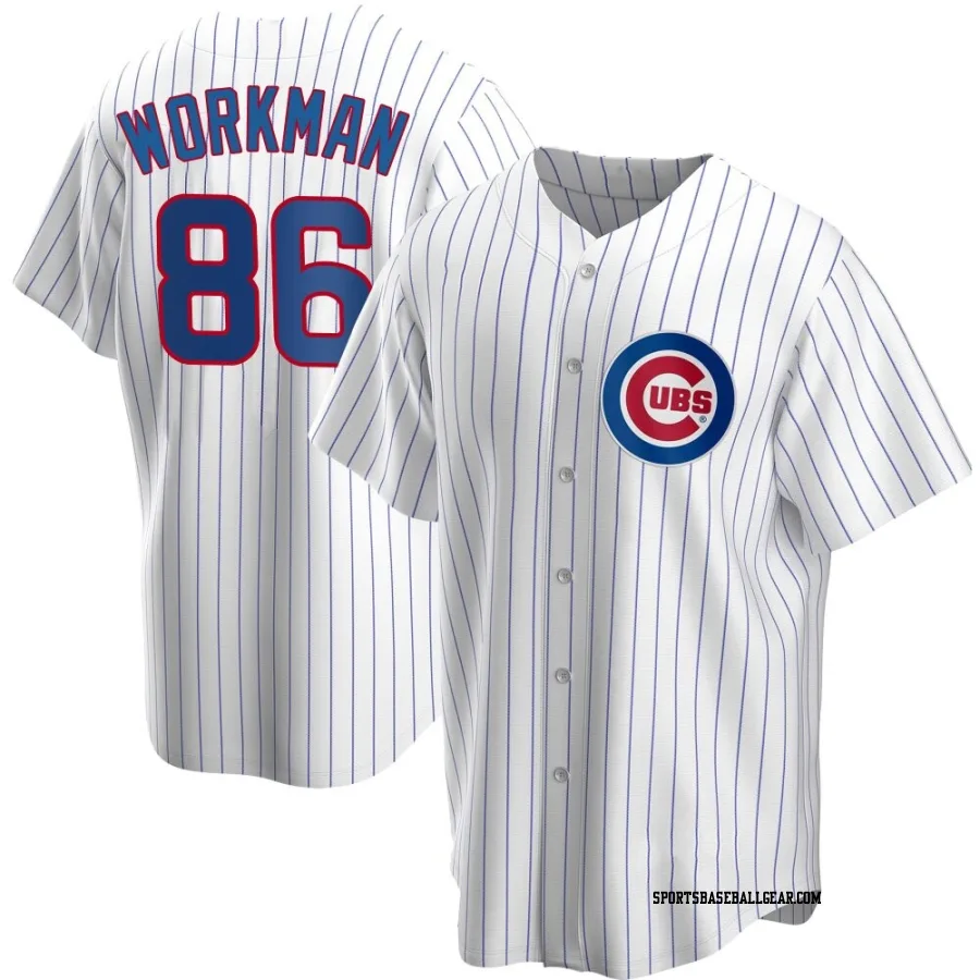 Gage Workman Youth Chicago Cubs White Replica Home Jersey