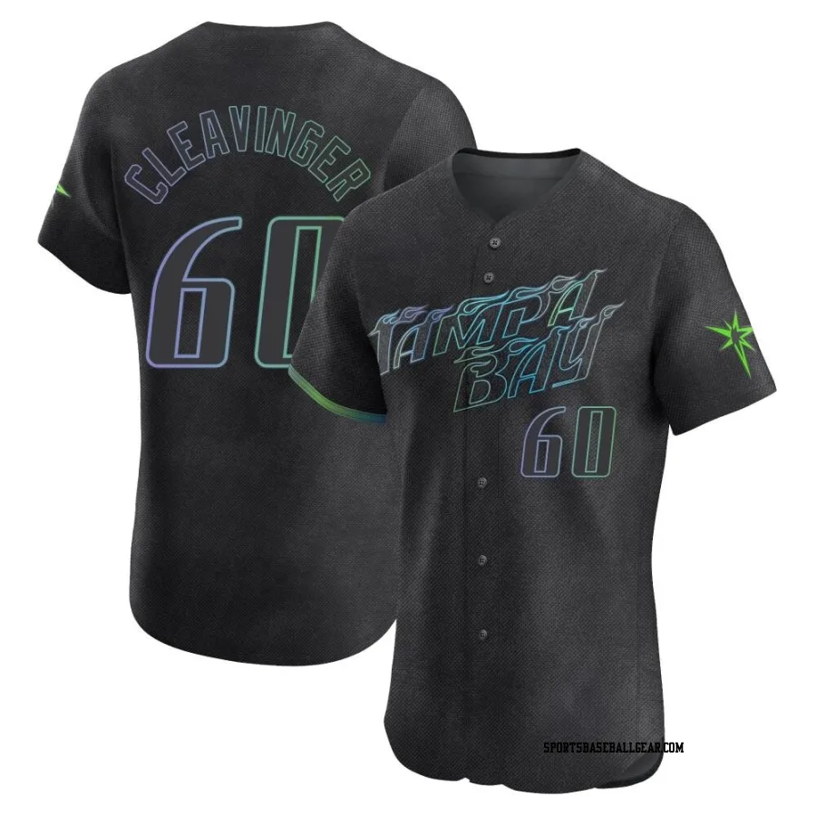 Garrett Cleavinger Men's Tampa Bay Rays Charcoal Elite 2024 City Connect Jersey