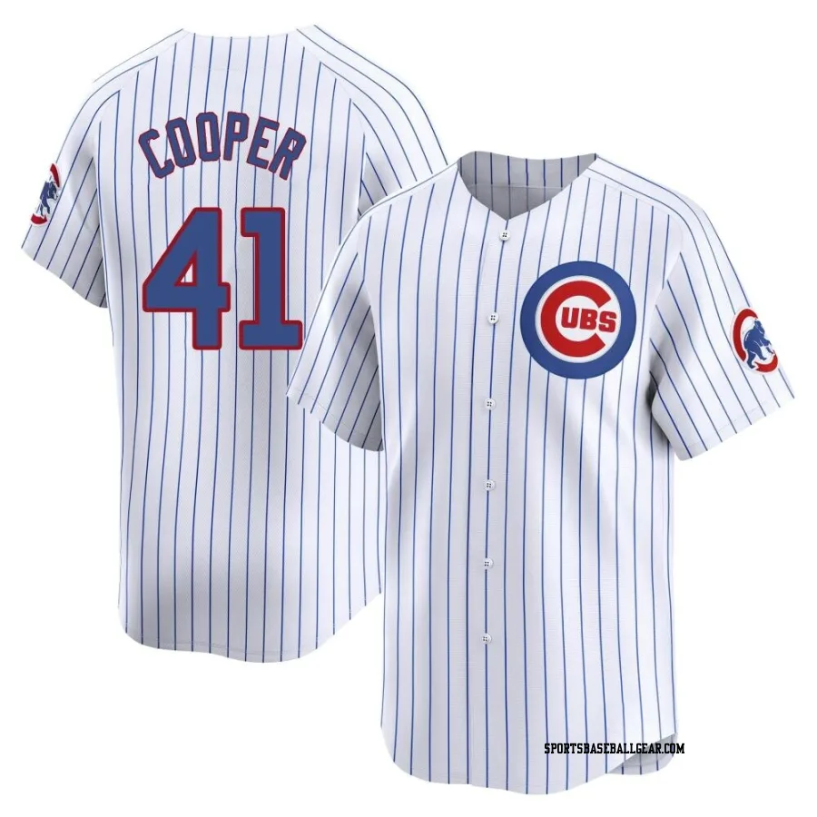 Garrett Cooper Men's Chicago Cubs White Limited Home Jersey