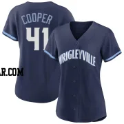 Garrett Cooper Women's Chicago Cubs Navy Authentic 2021 City Connect Jersey