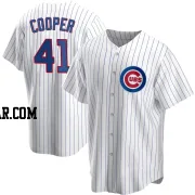 Garrett Cooper Youth Chicago Cubs White Replica Home Jersey