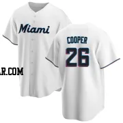 Garrett Cooper Youth Miami Marlins White Replica Home Jersey