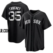 Garrett Crochet Men's Boston Red Sox Black/White Replica Jersey