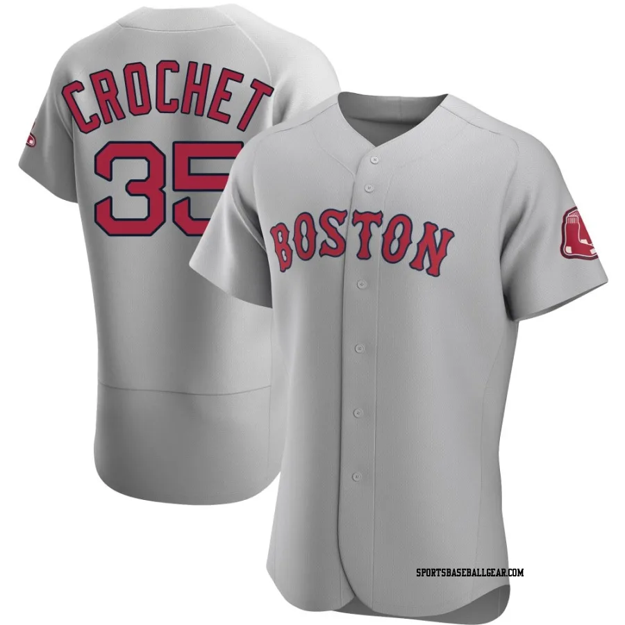 Garrett Crochet Men's Boston Red Sox Gray Authentic Road Jersey