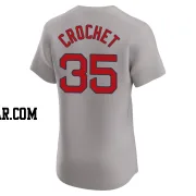 Garrett Crochet Men's Boston Red Sox Gray Elite Road Jersey