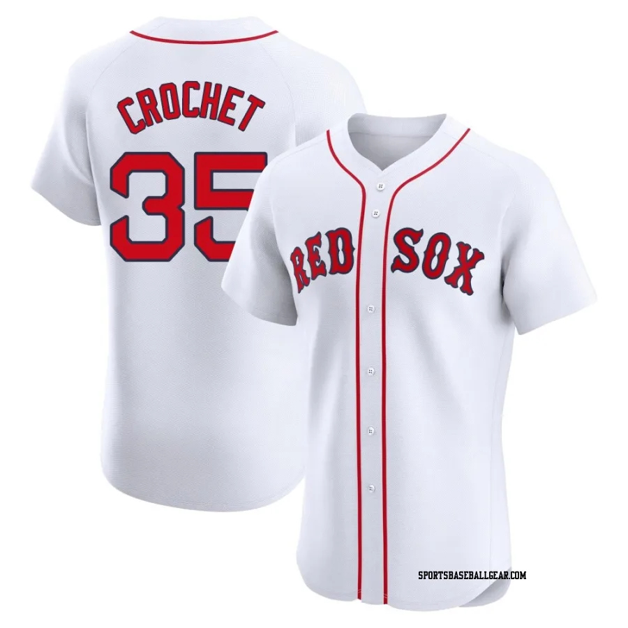 Garrett Crochet Men's Boston Red Sox White Elite Home Jersey