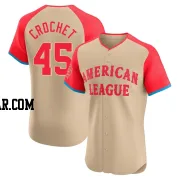 Garrett Crochet Men's Chicago White Sox Cream Elite American League 2024 All-Star Game Jersey