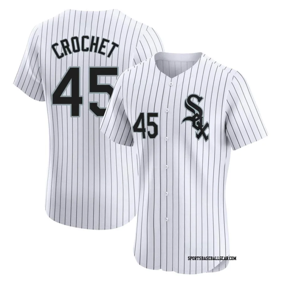 Garrett Crochet Men's Chicago White Sox White Elite Home Jersey