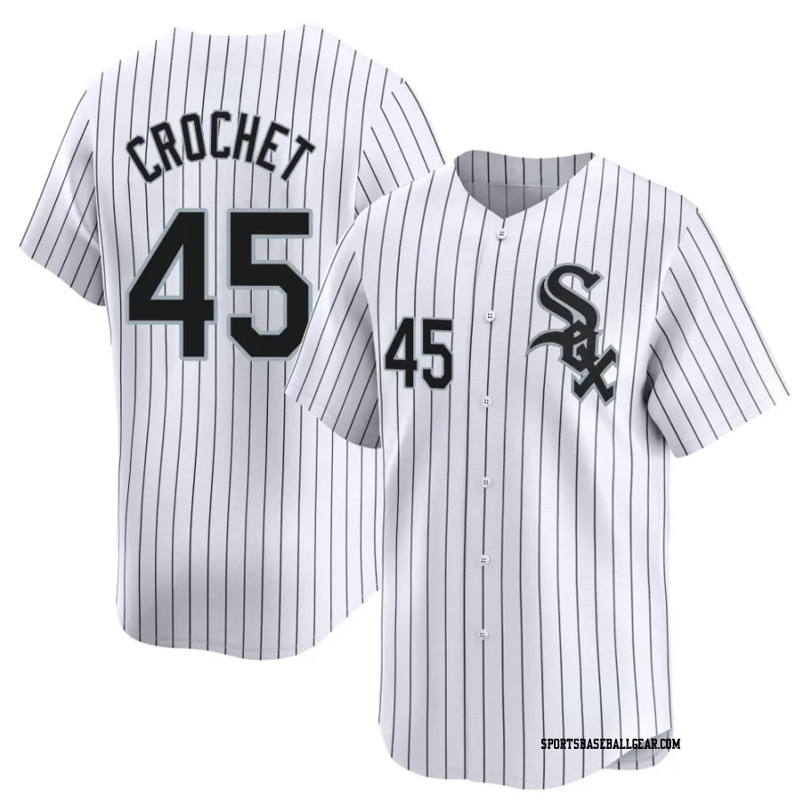 Garrett Crochet Men's Chicago White Sox White Limited Home Jersey