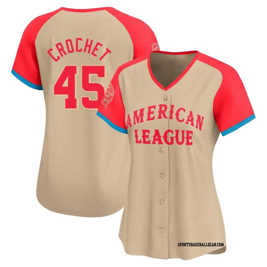 Garrett Crochet Women's Chicago White Sox Cream Limited American League 2024 All-Star Game Jersey