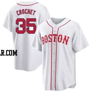 Garrett Crochet Youth Boston Red Sox White Replica 2021 Patriots' Day Jersey