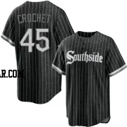 Garrett Crochet Youth Chicago White Sox Black Replica 2021 City Connect Jersey