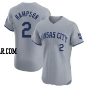 Garrett Hampson Men's Kansas City Royals Gray Elite Road Jersey