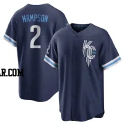 Garrett Hampson Men's Kansas City Royals Navy Replica 2022 City Connect Jersey