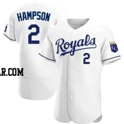 Garrett Hampson Men's Kansas City Royals White Authentic Home Jersey