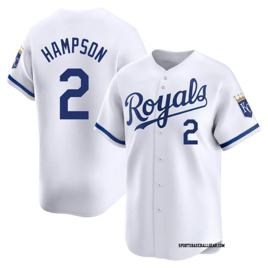 Garrett Hampson Men's Kansas City Royals White Limited Home Jersey