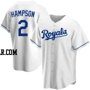 Garrett Hampson Men's Kansas City Royals White Replica Home Jersey