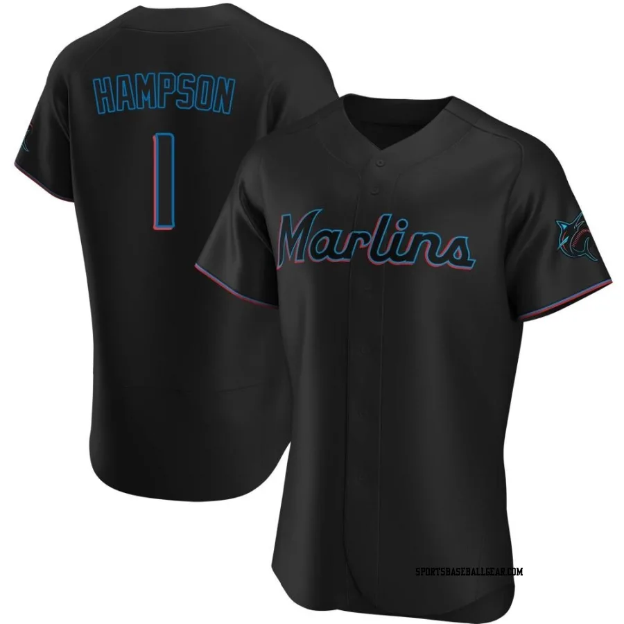 Garrett Hampson Men's Miami Marlins Black Authentic Alternate Jersey