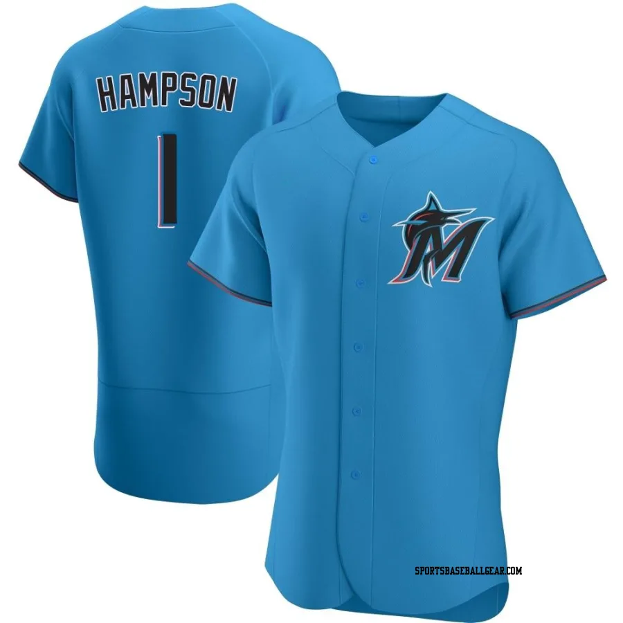 Garrett Hampson Men's Miami Marlins Blue Authentic Alternate Jersey