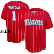 Garrett Hampson Men's Miami Marlins Red Replica 2021 City Connect Jersey