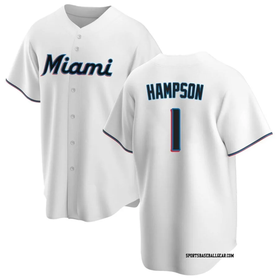 Garrett Hampson Men's Miami Marlins White Replica Home Jersey