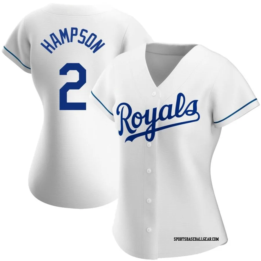 Garrett Hampson Women's Kansas City Royals White Replica Home Jersey