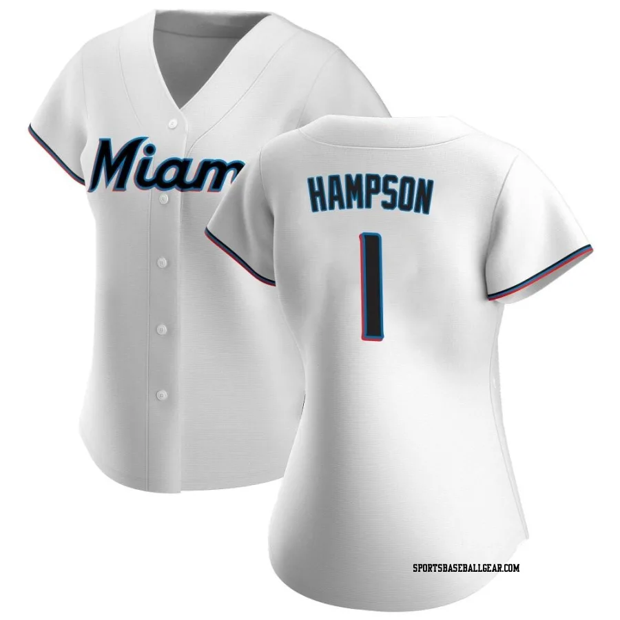 Garrett Hampson Women's Miami Marlins White Authentic Home Jersey