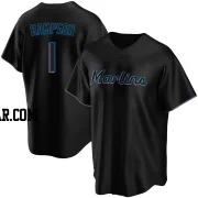 Garrett Hampson Youth Miami Marlins Black Replica Alternate Jersey