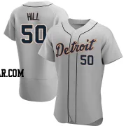 Garrett Hill Men's Detroit Tigers Gray Authentic Road Jersey