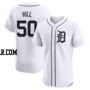 Garrett Hill Men's Detroit Tigers White Elite Home Jersey