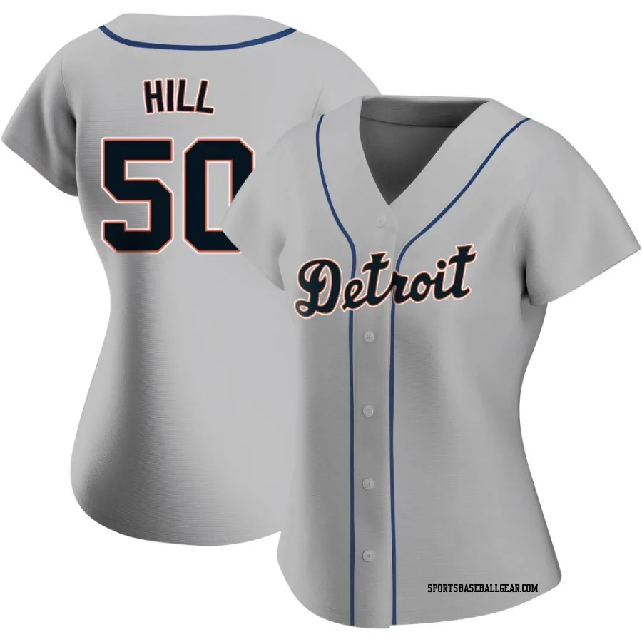 Garrett Hill Women's Detroit Tigers Gray Authentic Road Jersey