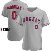 Garrett McDaniels Men's Los Angeles Angels Gray Authentic Road Jersey