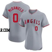 Garrett McDaniels Men's Los Angeles Angels Gray Elite Road Jersey