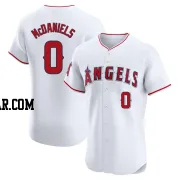 Garrett McDaniels Men's Los Angeles Angels White Elite Home Jersey