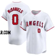 Garrett McDaniels Men's Los Angeles Angels White Limited Home Jersey